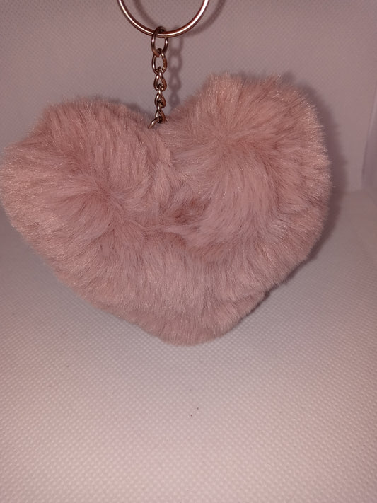Key Chain-Heart Shape Pompon