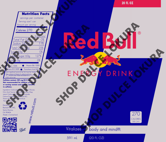 Digital Download for Sublimation, Digital Straight Tumbler Design -Red Bull Energy Theme Background Digital Design